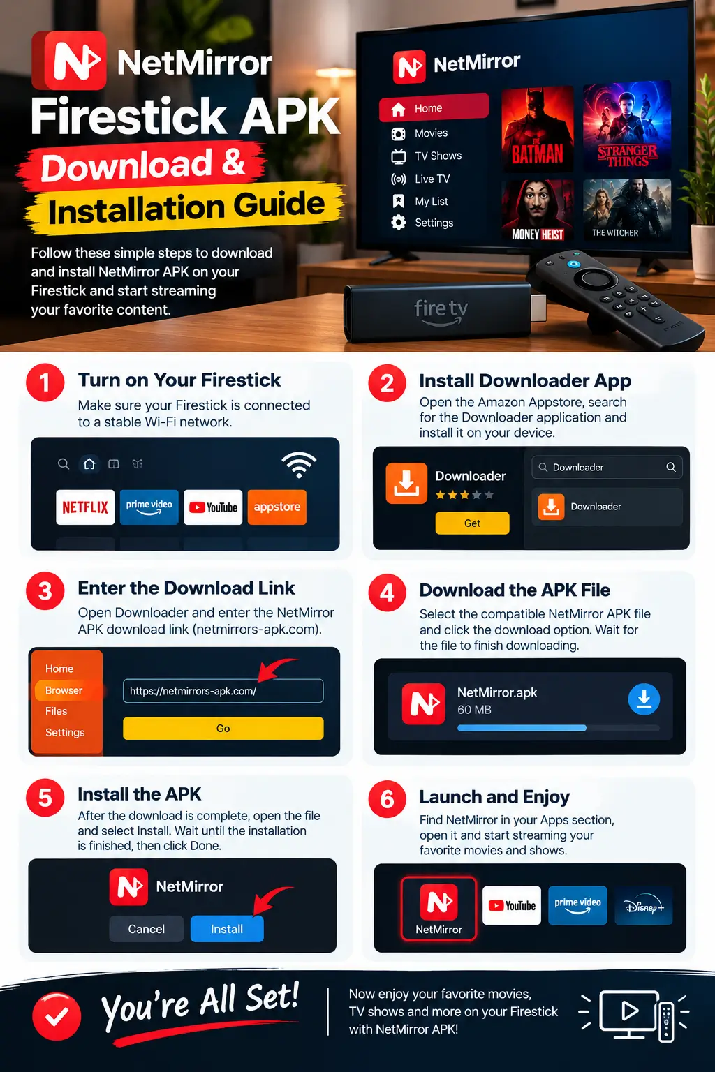 NetMirror Firestick APK Download 2026 Latest Version